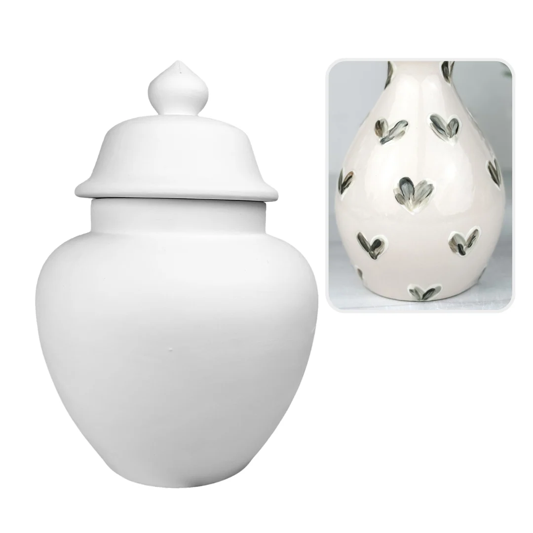 Textured Hearts Meghan Ginger Jar