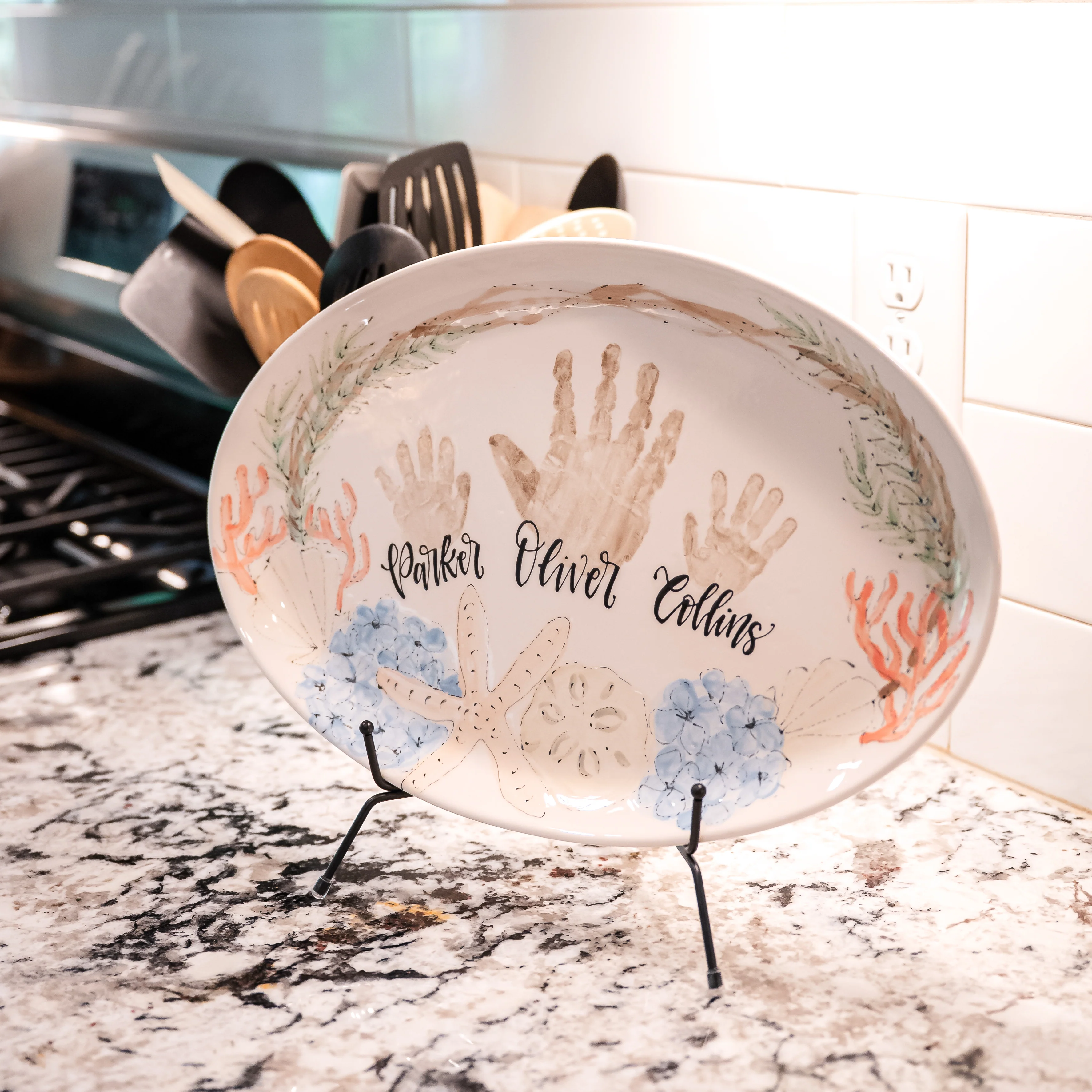 Coastal Wreath Wide Platter