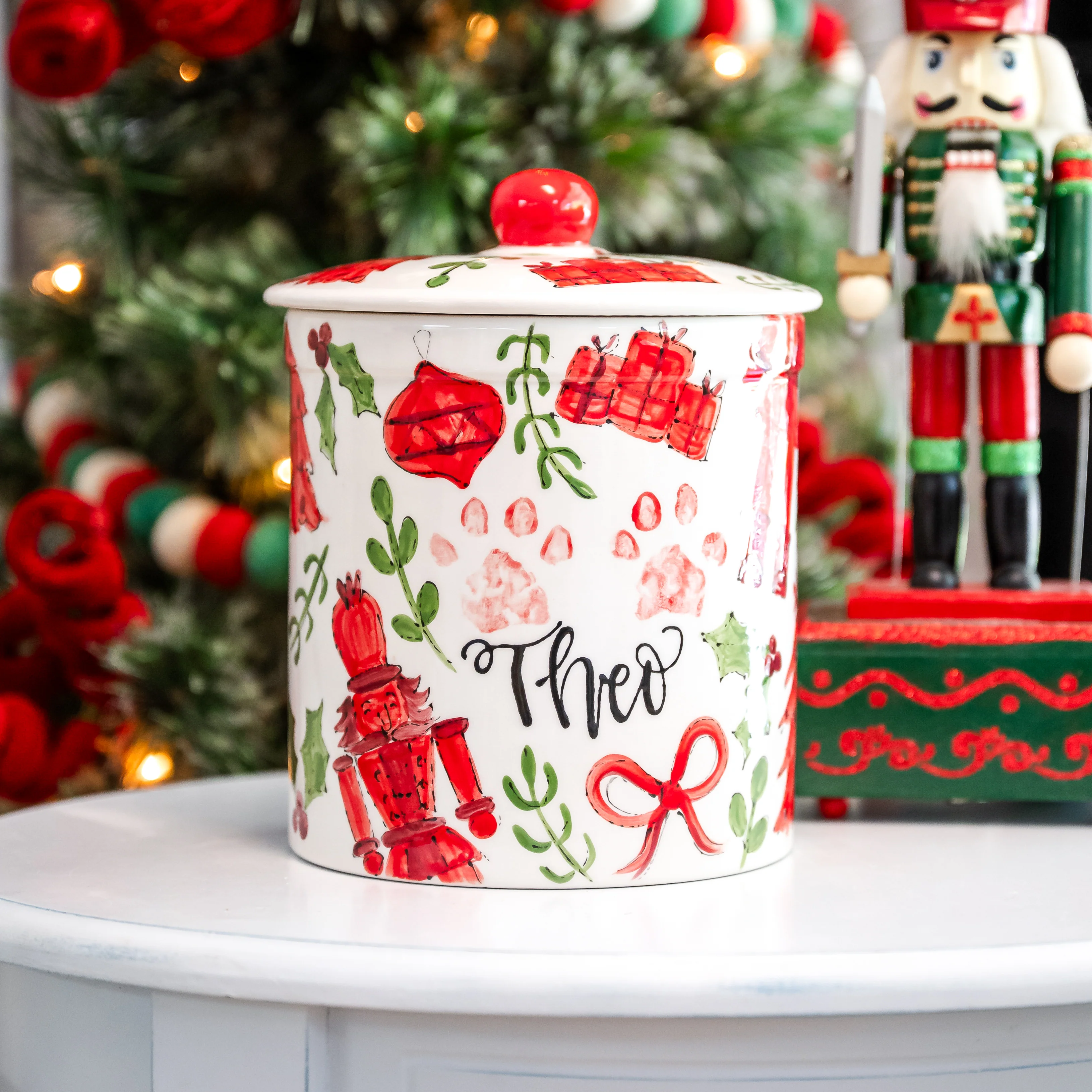 Nutcracker Chinoiserie Petite Cookie Jar