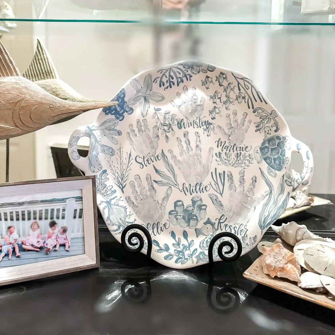 Beachy Chinoiserie XL Tray