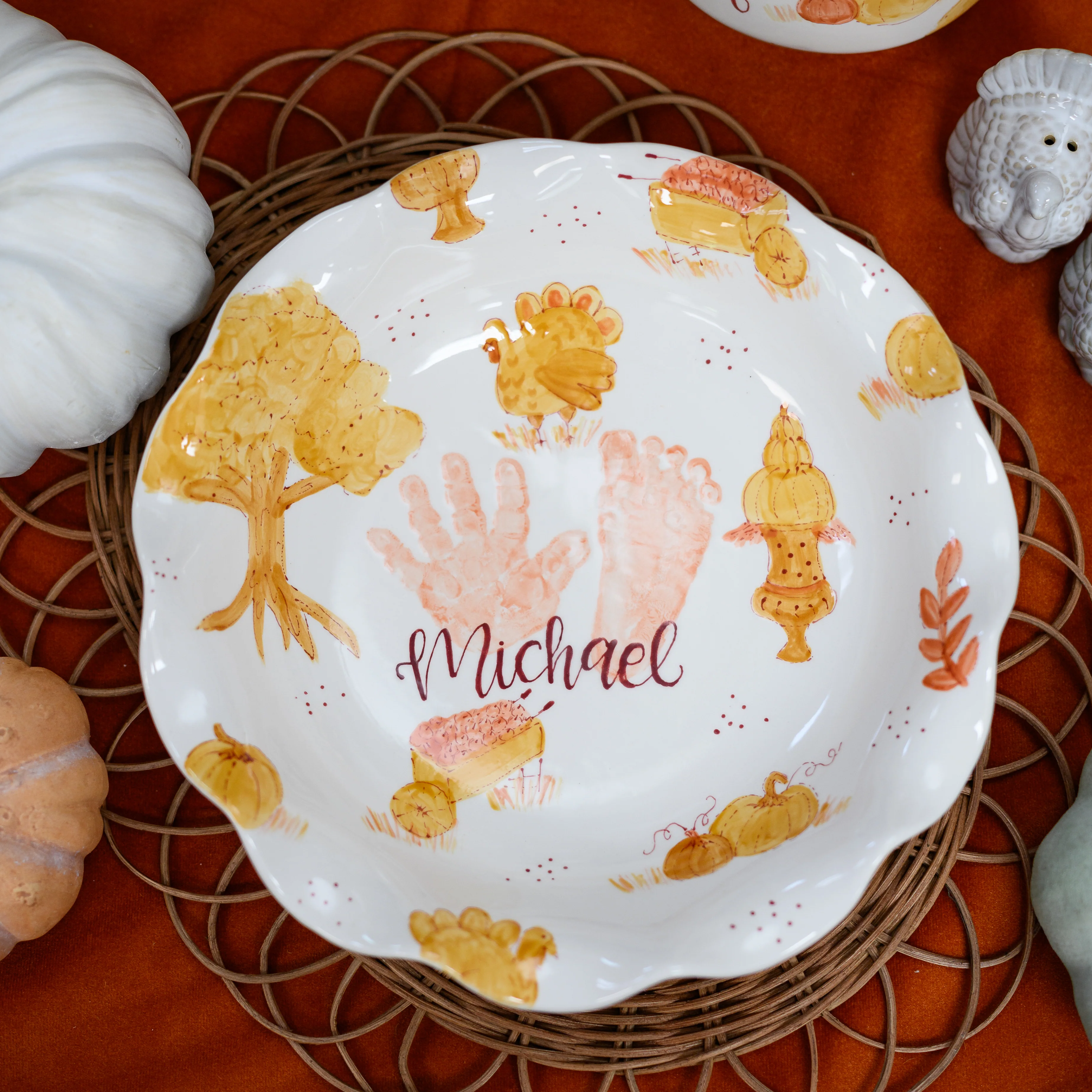 Autumn Harvest Serving Bowl