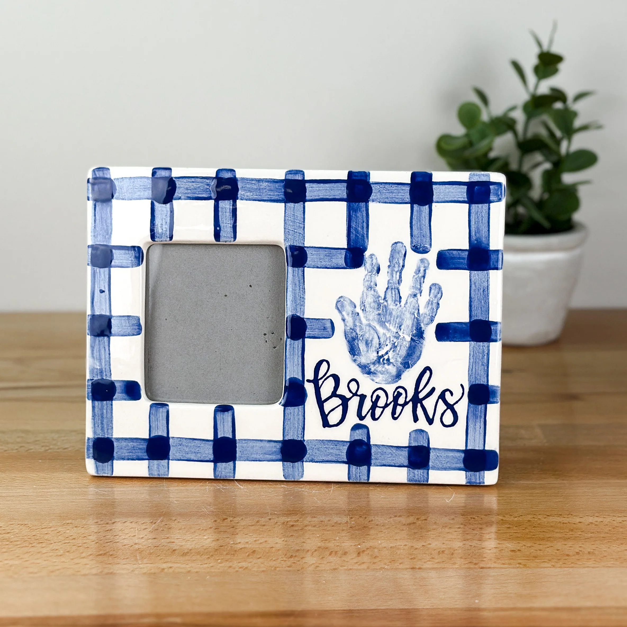 Gingham Picture Frame