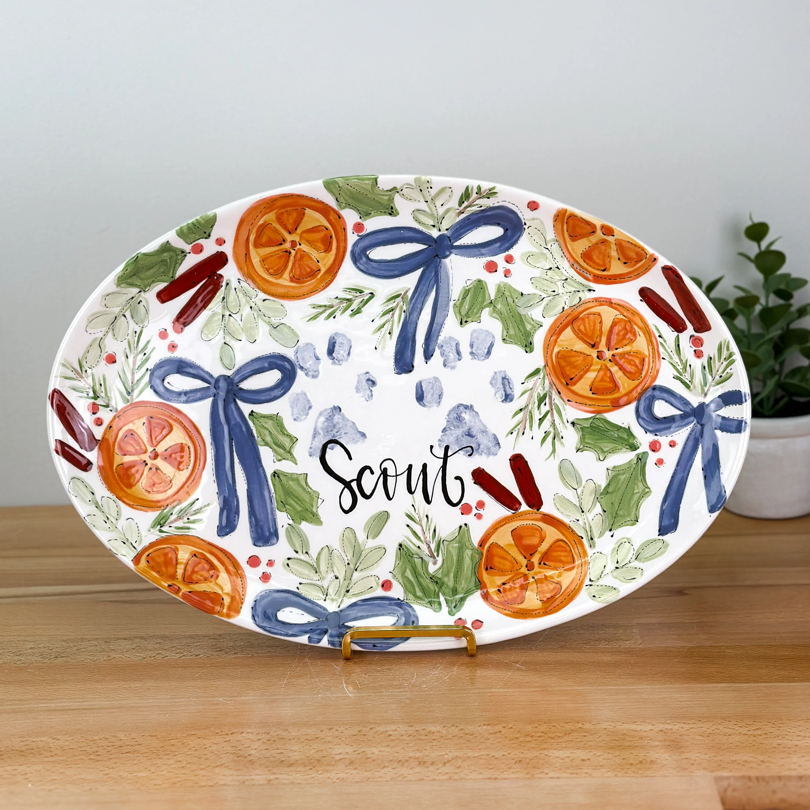 Citrus Garland Wide Platter