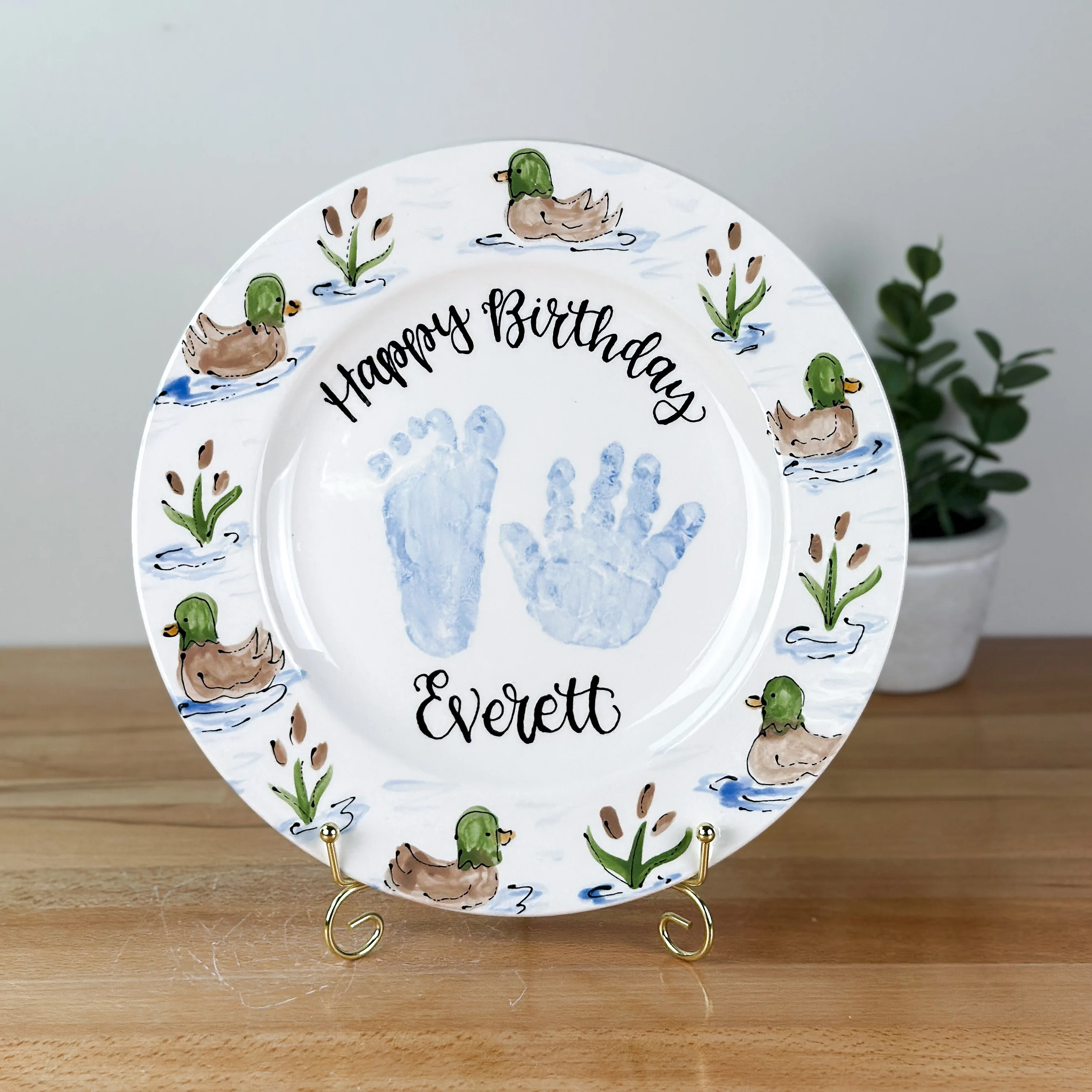 Grace's Ducks Birthday Cake Plate