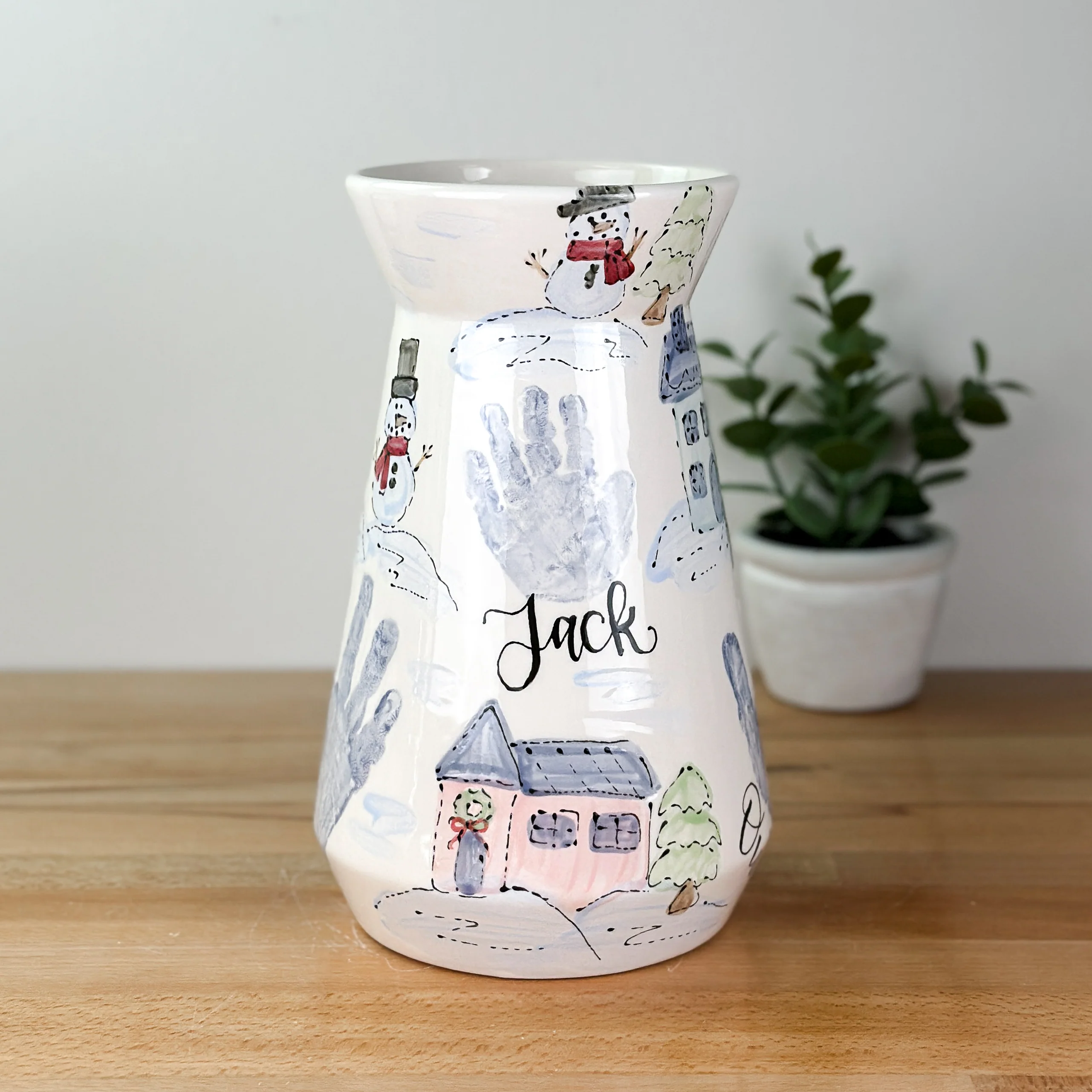 Christmas Town Vase