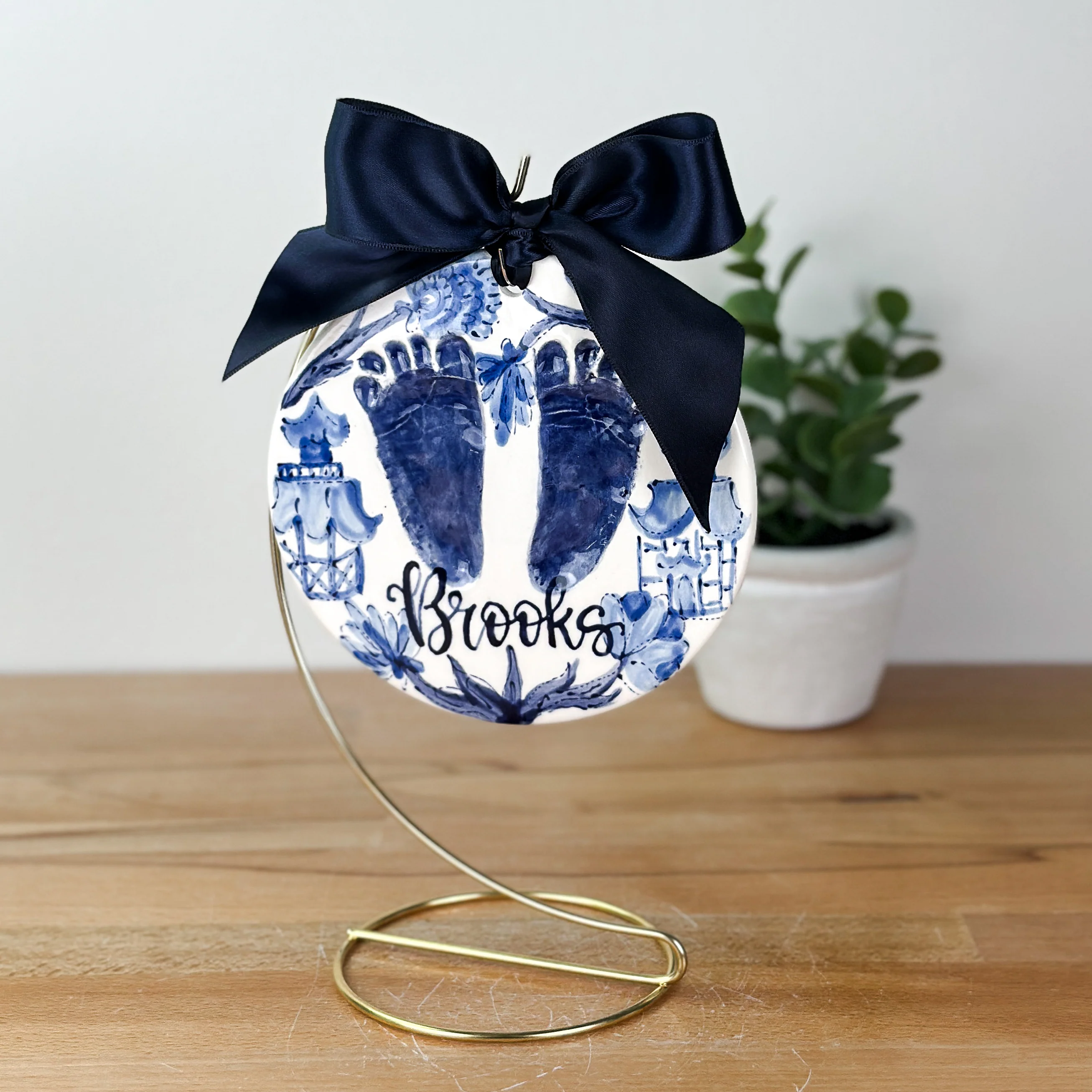Classic Chinoiserie 6 Clay Ornament