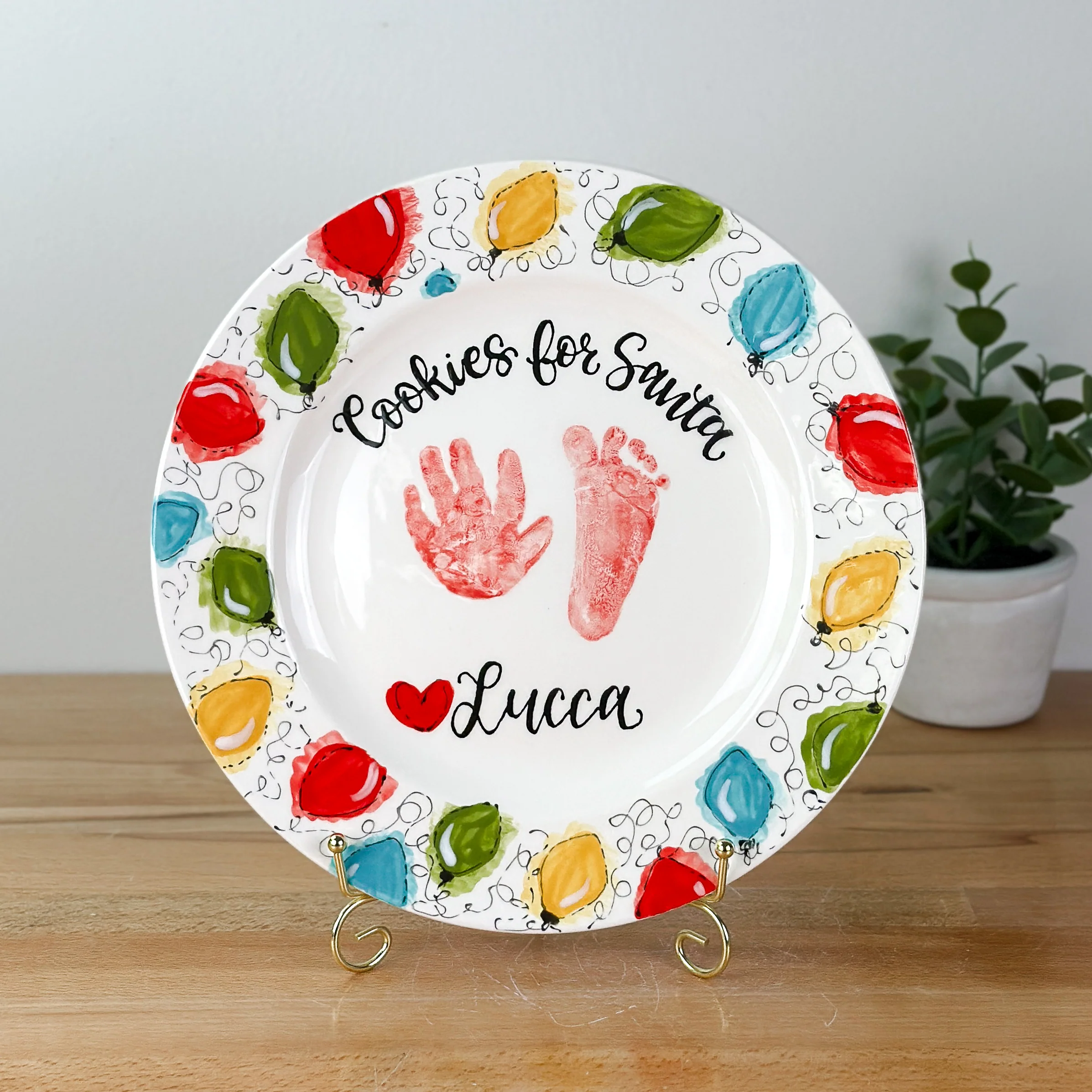 Christmas Lights Cookie Plate