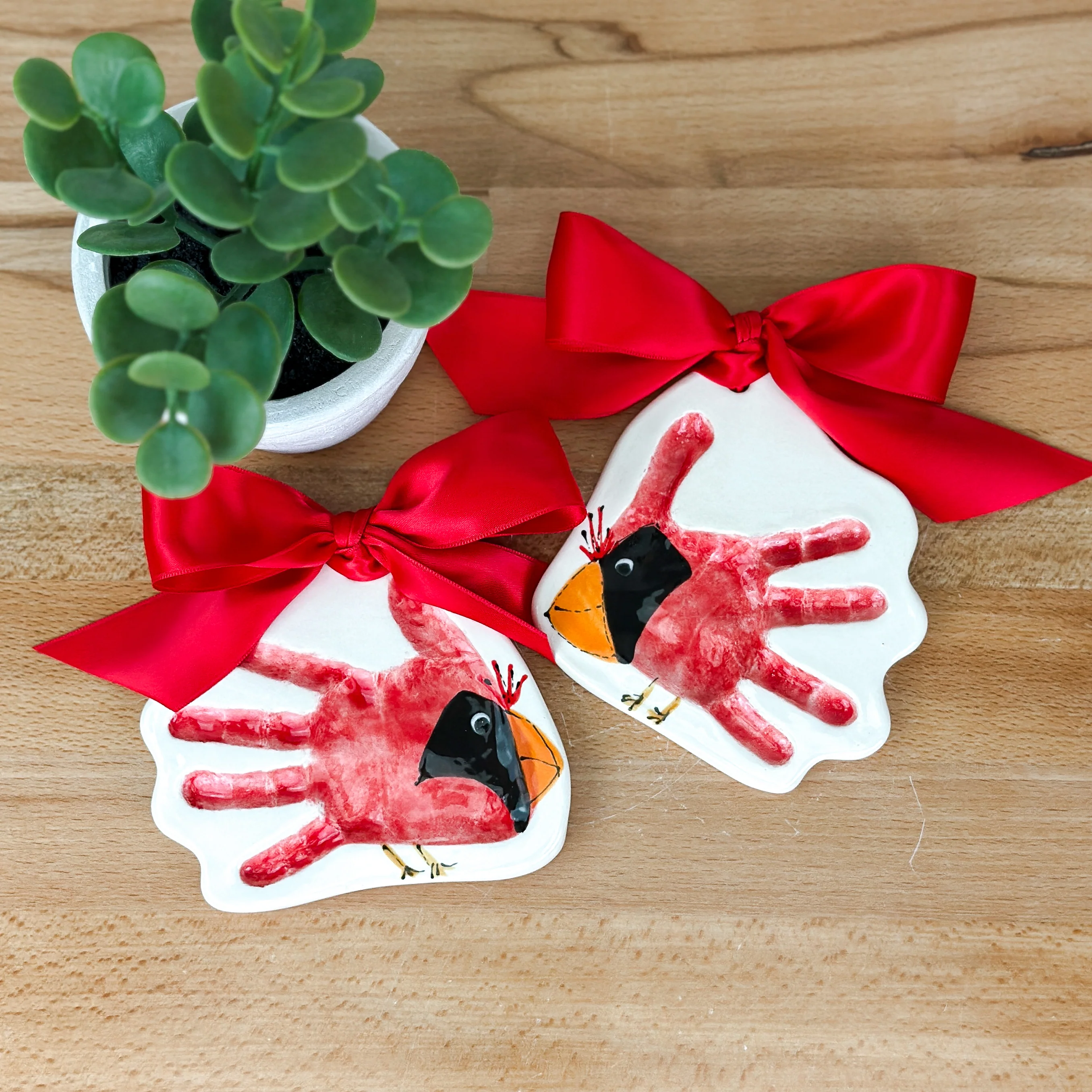 Cardinal Clay Ornament
