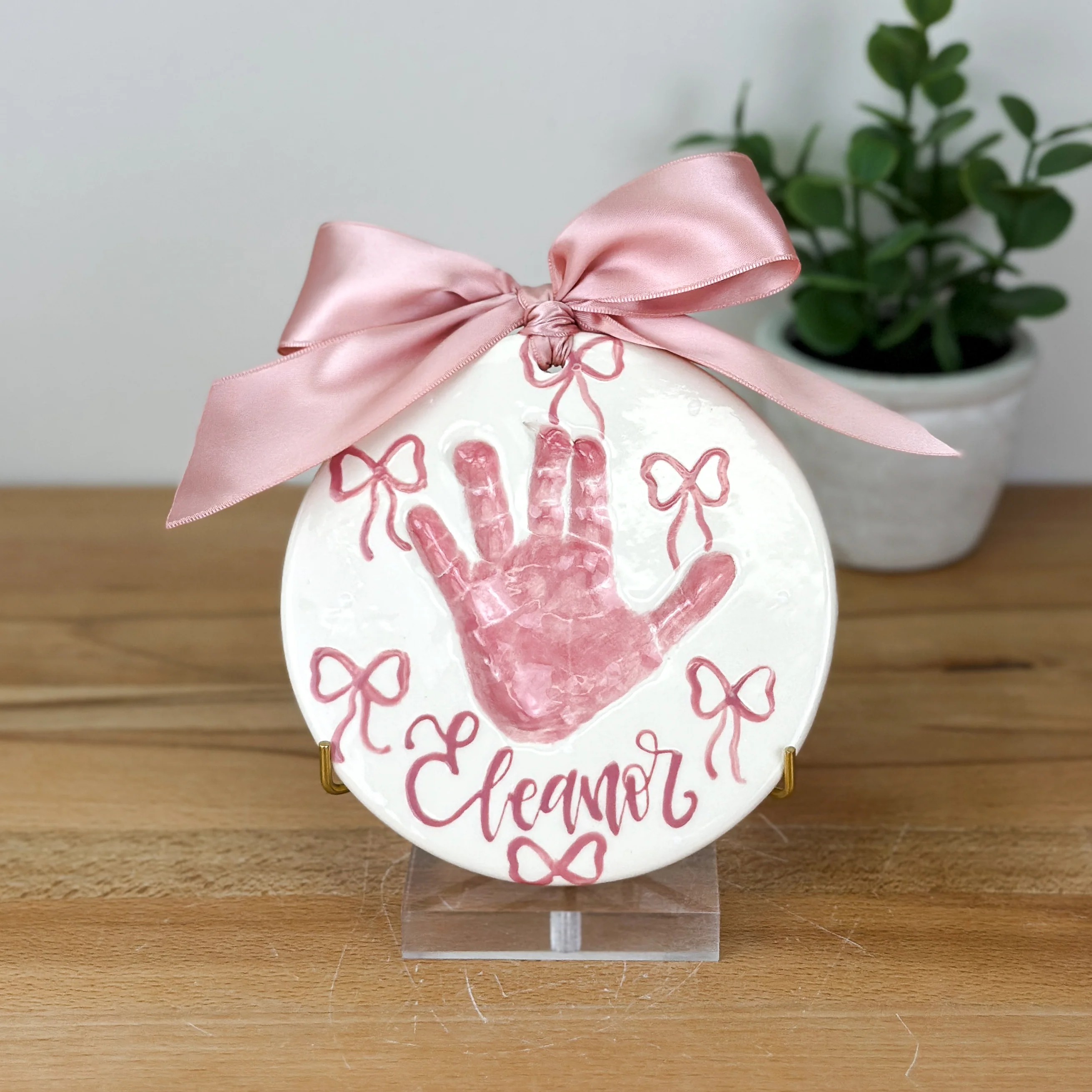 Little Bows Clay Ornament