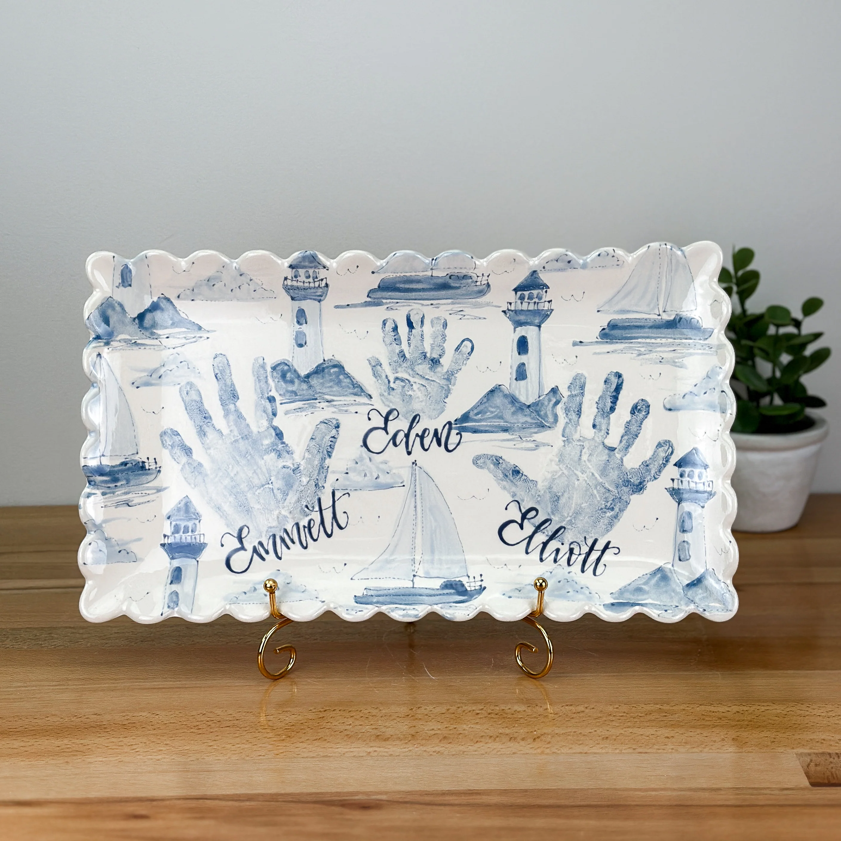 Bailey's Boats Wide Platter