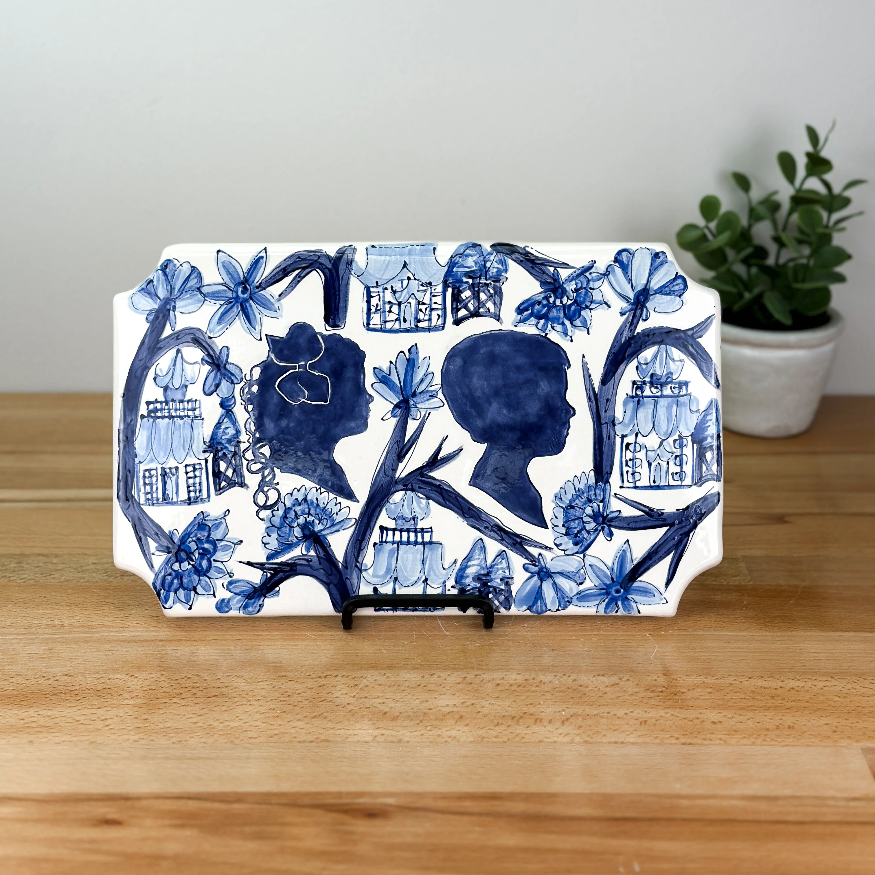Classic Chinoiserie Silhouette Plaque