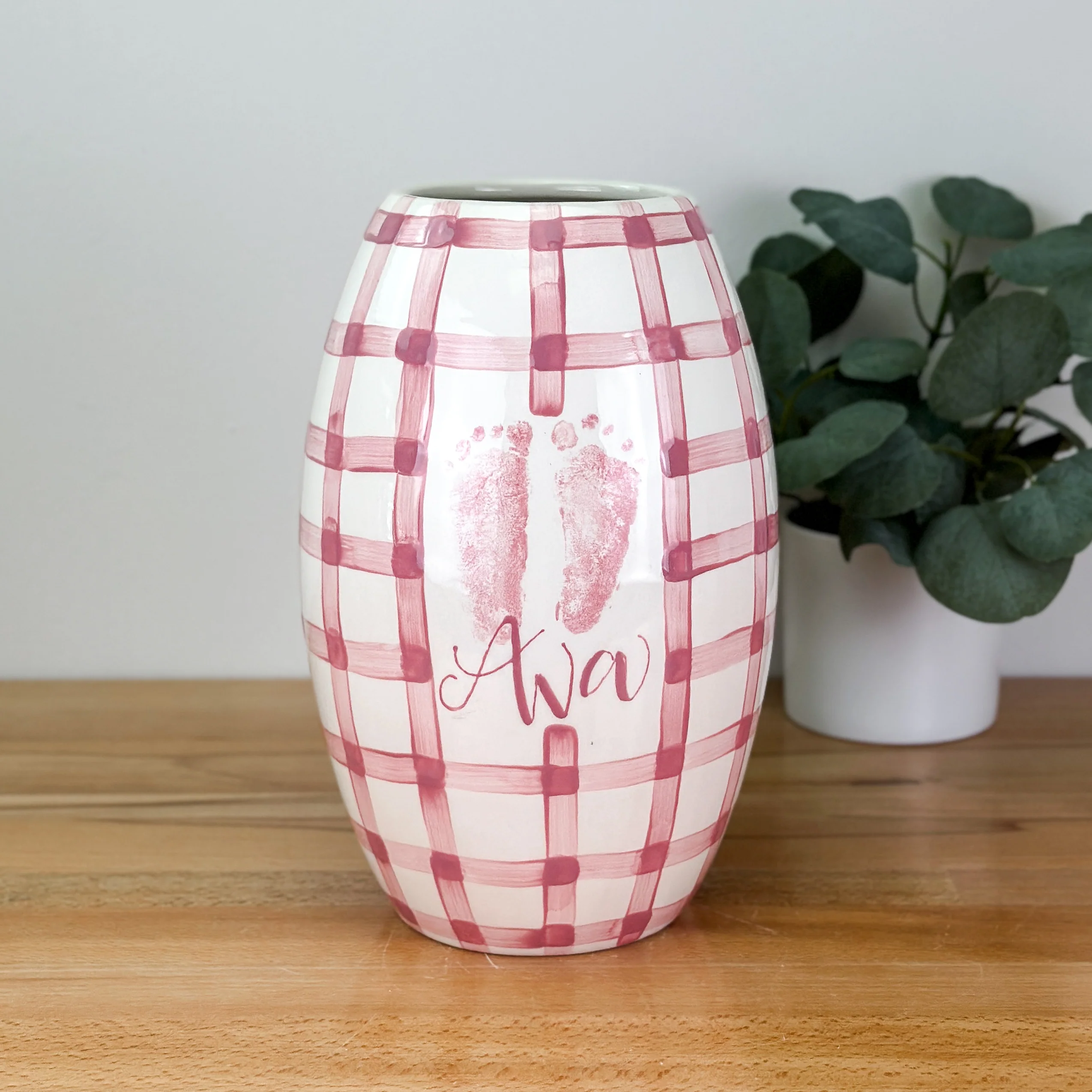 Gingham Vase
