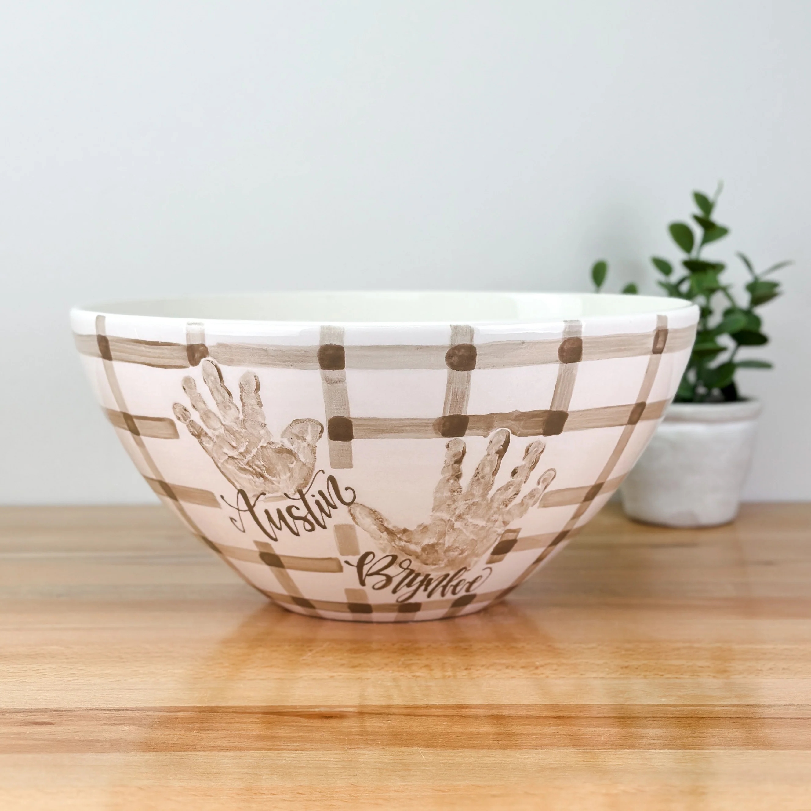 Gingham XL Serving Bowl