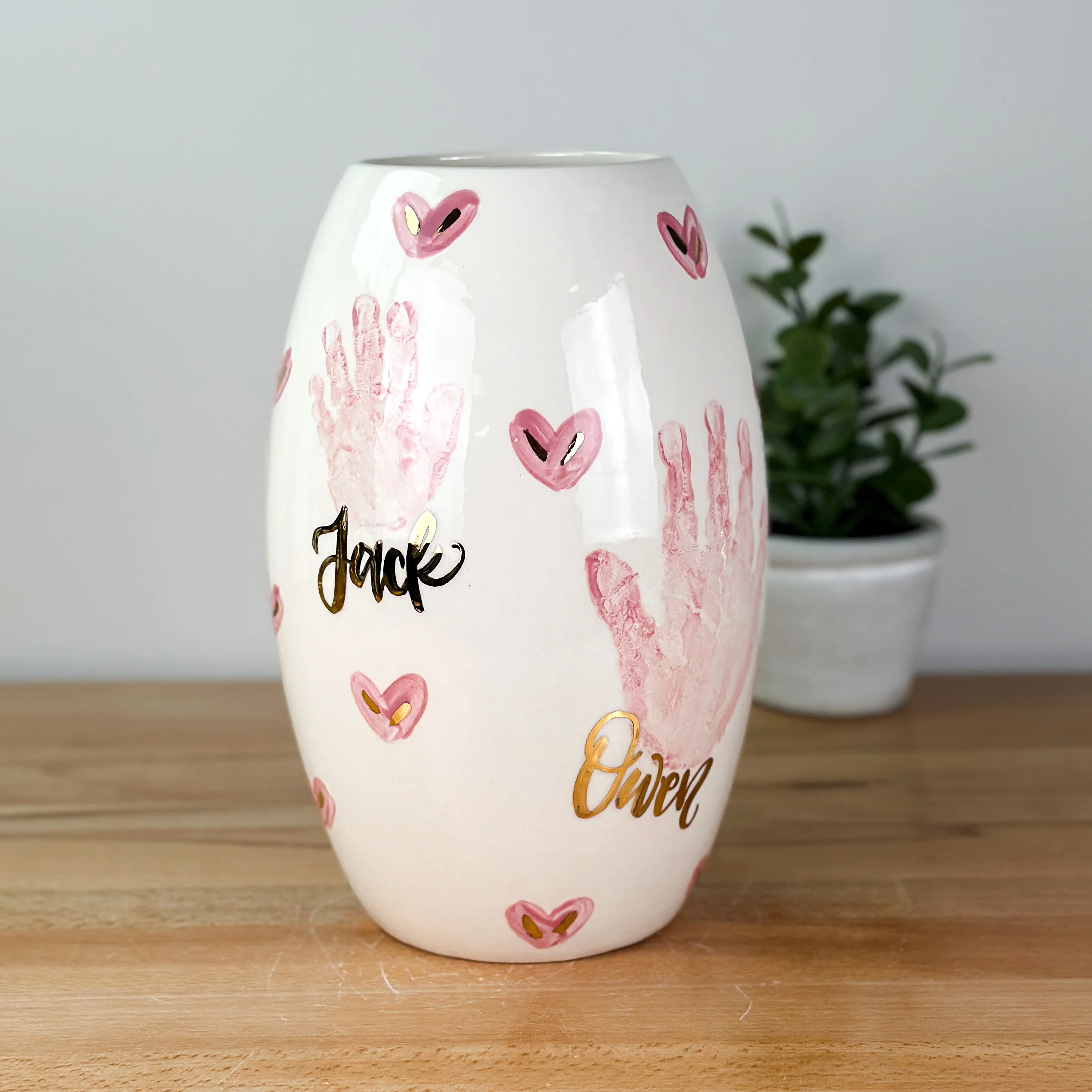 Textured Hearts Vase