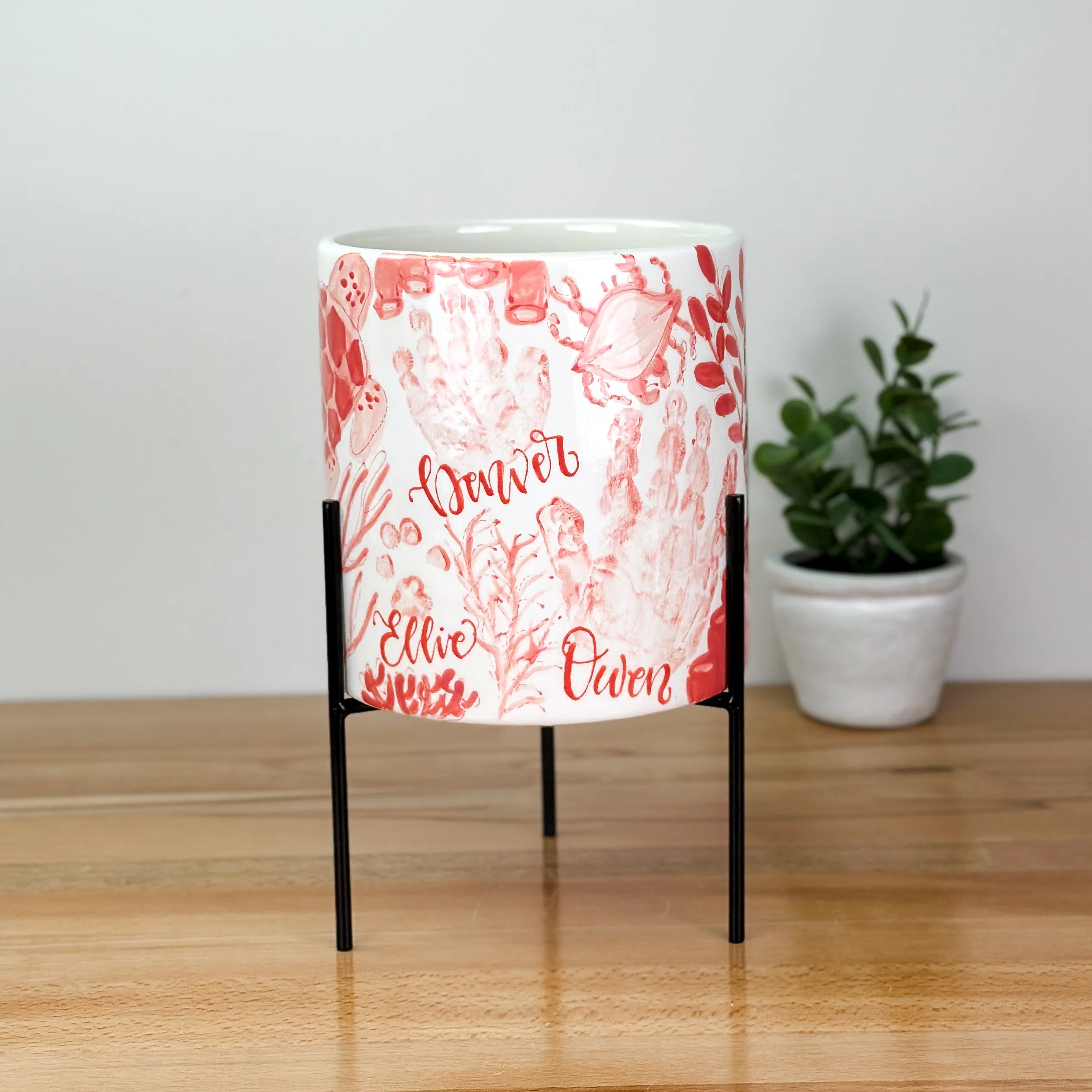 Beachy Chinoiserie Planter