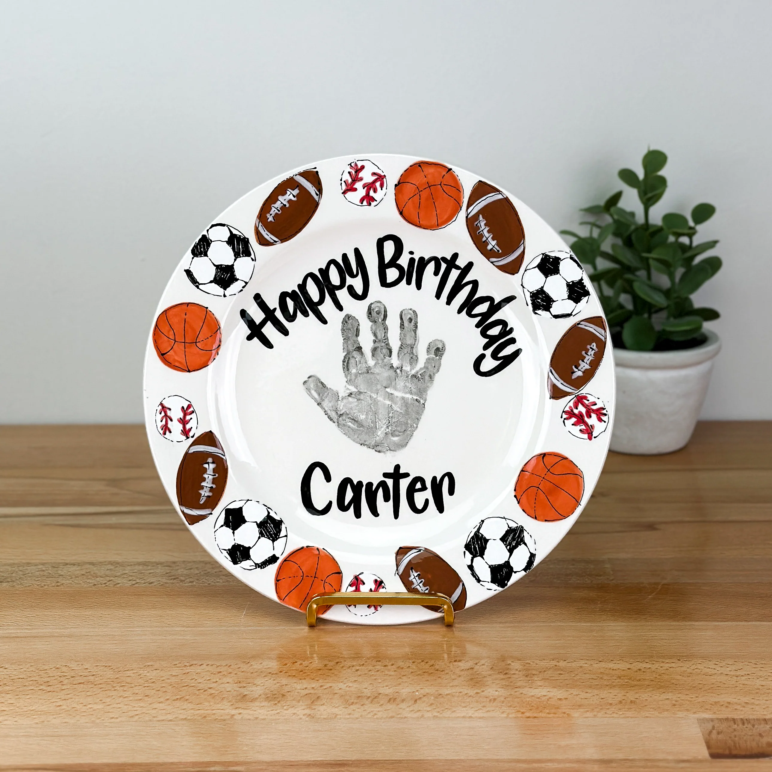 Sports Birthday Cake Plate