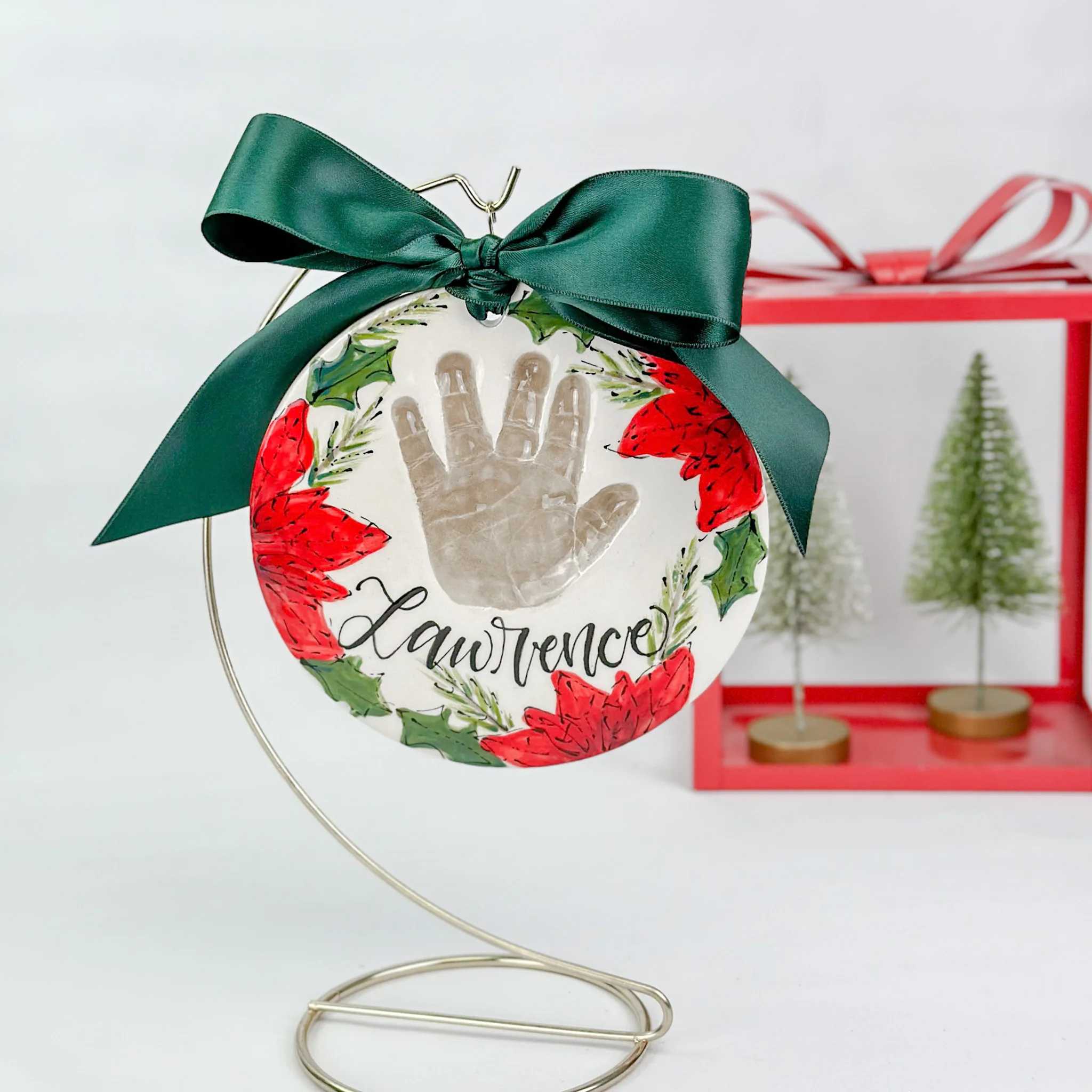 Poinsettia 6 Clay Ornament