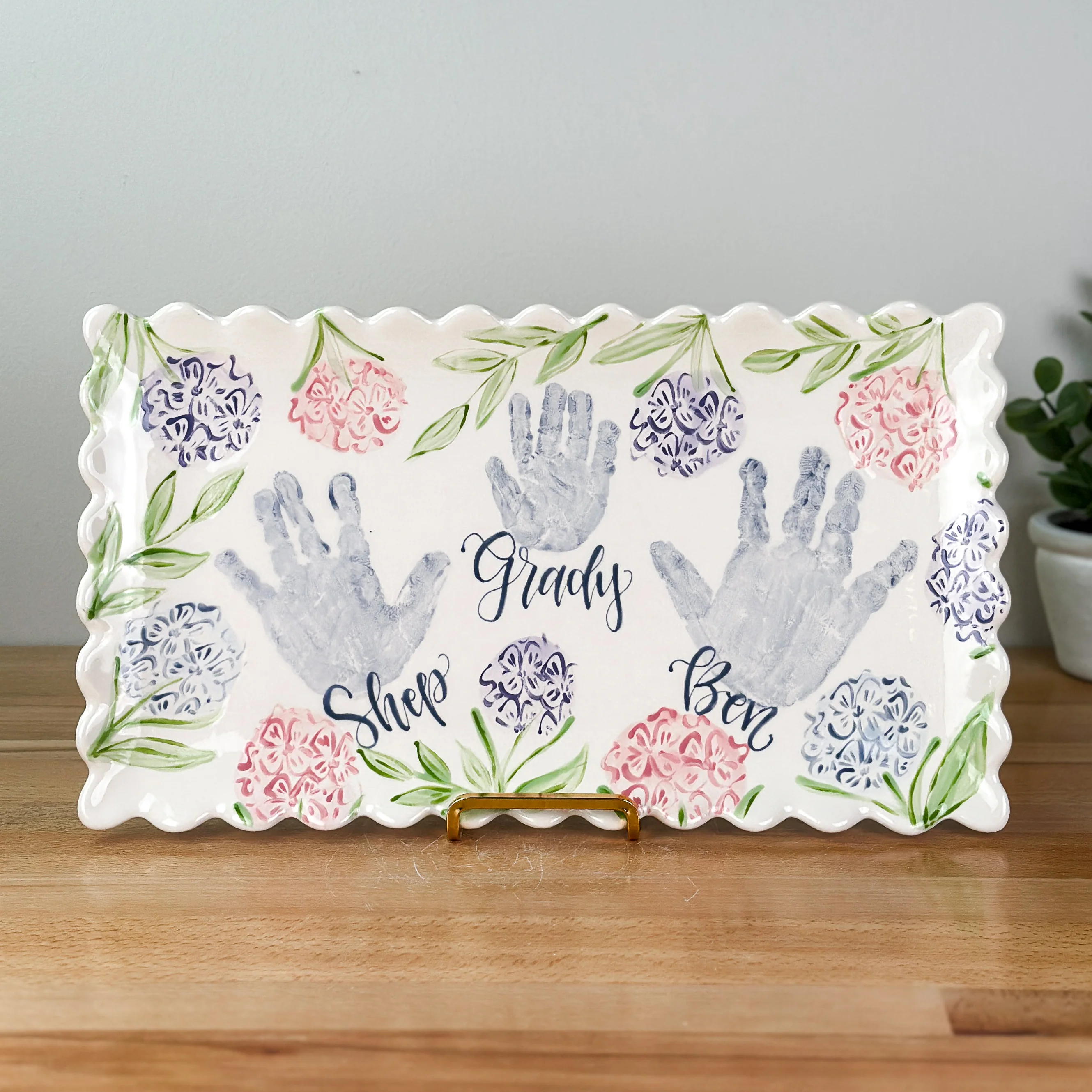 Sadie's Hydrangea Wide Platter