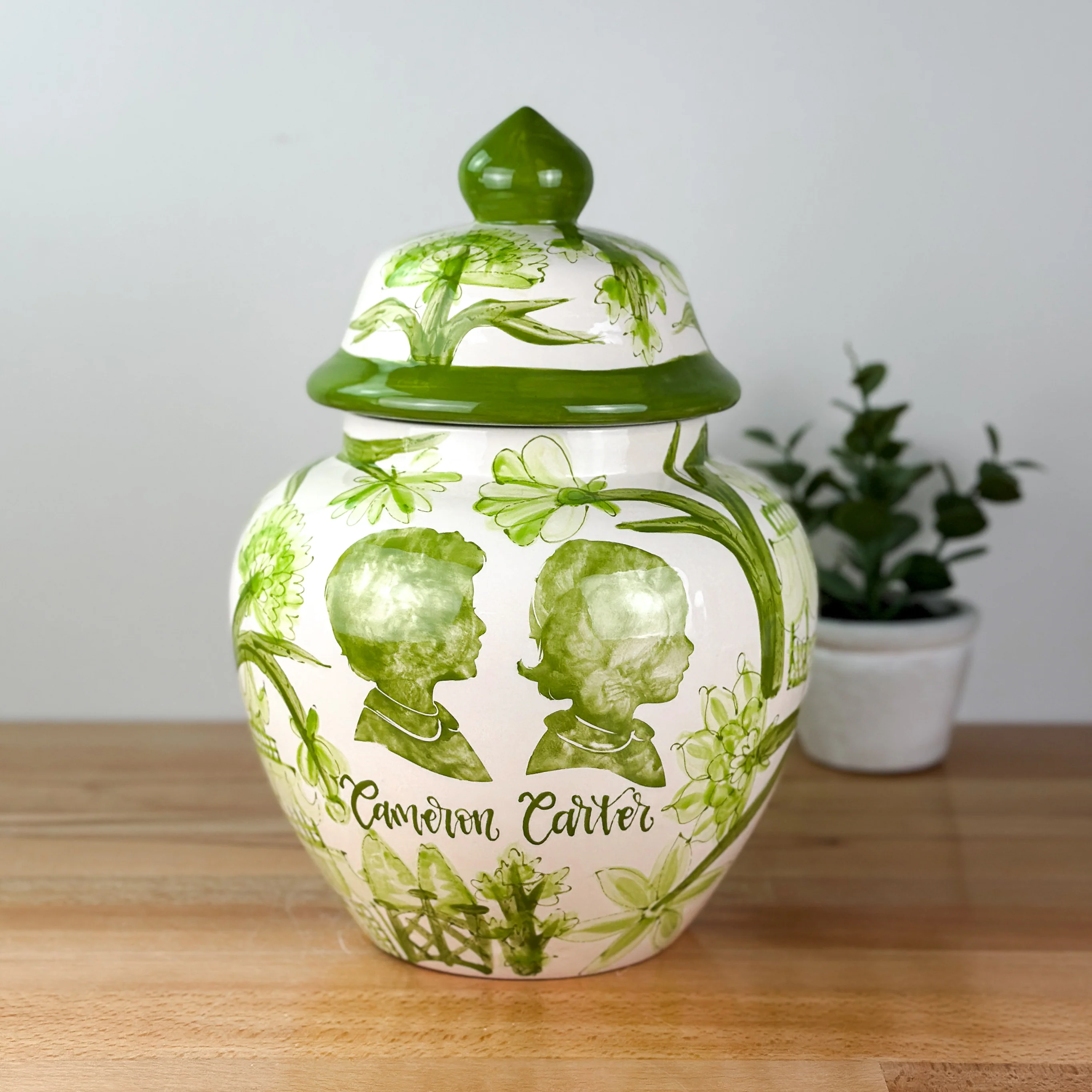 Classic Chinoiserie Silhouette Meghan Ginger Jar
