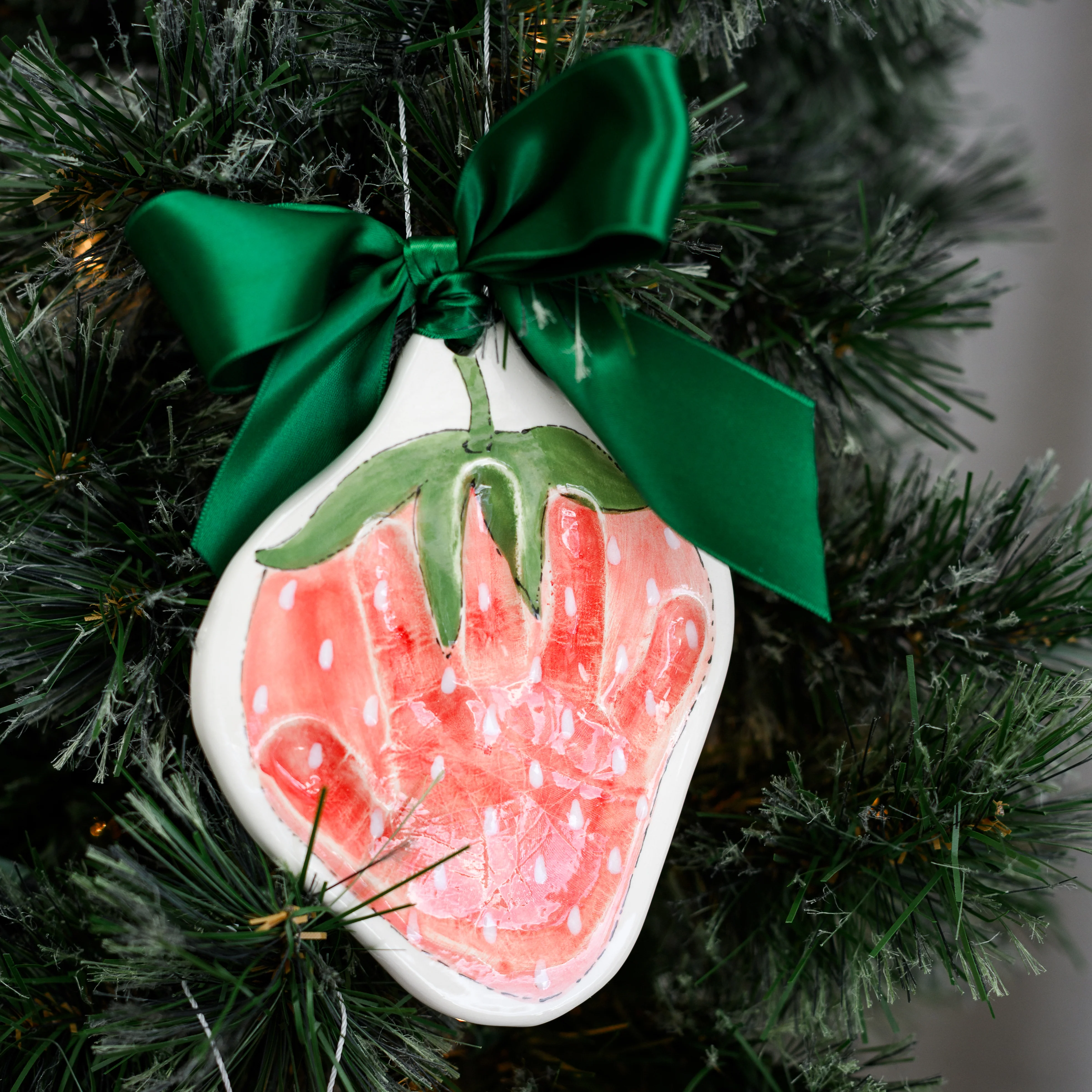 I Love You Berry Much Clay Ornament